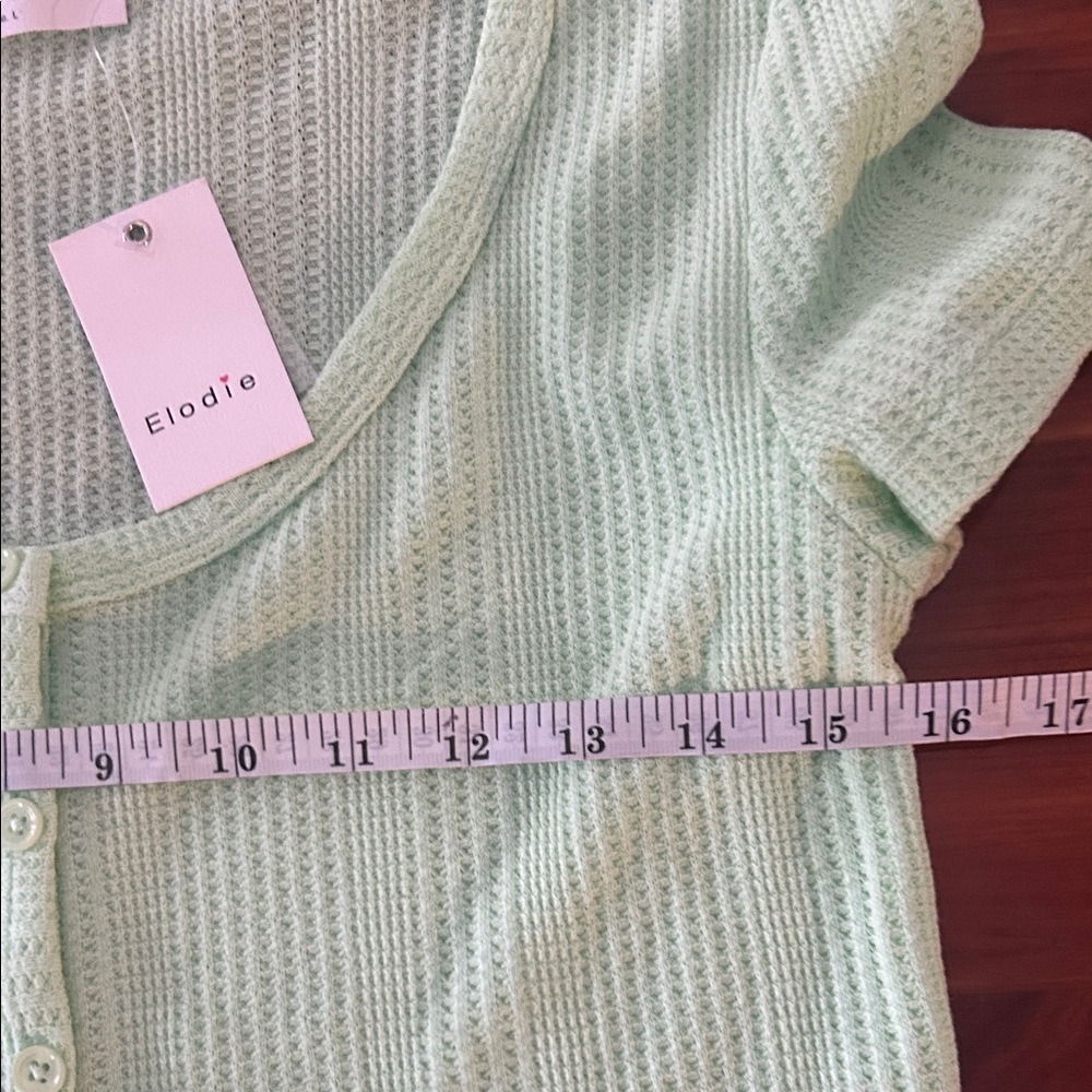 Elodie Light Green Button Down Shirt - Picture 4 of 6
